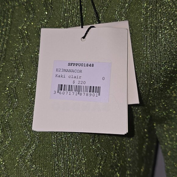 Sandro Manacor Crop top in Kaki Clair Green, NWT - Picture 3 of 9